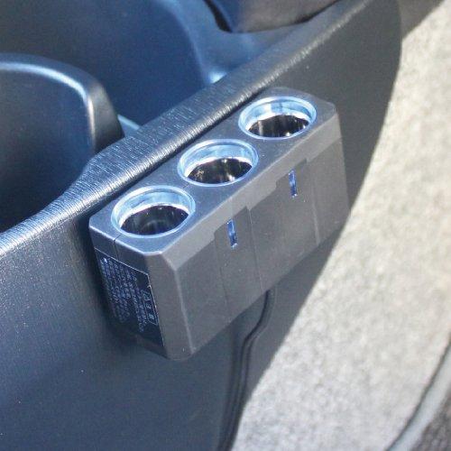 槌屋ヤックTsuchiya Yac 車内用品 ソケット分配器 3連リングライトソケット+USBポートプラグ ブラック 3m PZ-621 |  | 01