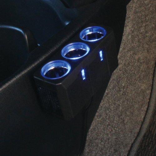 槌屋ヤックTsuchiya Yac 車内用品 ソケット分配器 3連リングライトソケット+USBポートプラグ ブラック 3m PZ-621 |  | 02