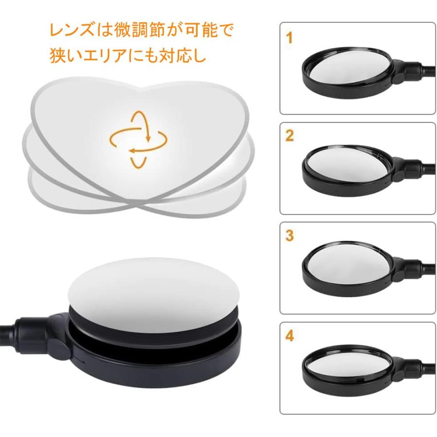 KALOLINNA 自転車バックミラー 調節でき バックミラー ロングタイプ 360°調整可能 回転可能 左右兼用 丸型 凸面 広視野角 簡単取 |  | 04