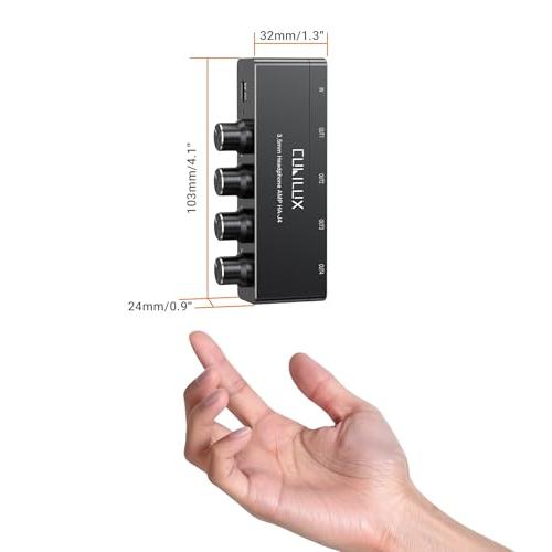 【互換品】 Cubilux 3.5mm イヤホン アンプ、4ウェイ ステレオ ヘッドホン アンプ、ミニ オーディオ アンプ、独立音量調整 |  | 08