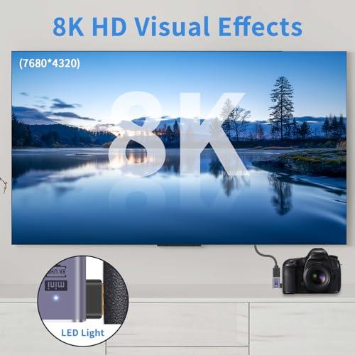 Duttek L字型HDMIミニHDMI変換アダプタ 8K HDMIミニ HDMI2.1変換アダプター Mini HDMIオス to HDMIメ |  | 02