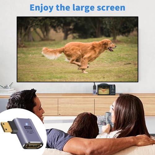 Duttek L字型HDMIミニHDMI変換アダプタ 8K HDMIミニ HDMI2.1変換アダプター Mini HDMIオス to HDMIメ |  | 04