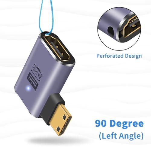 Duttek L字型HDMIミニHDMI変換アダプタ 8K HDMIミニ HDMI2.1変換アダプター Mini HDMIオス to HDMIメ |  | 05