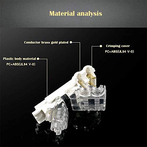 CESFONJER 10 PCSワイヤコネクタ1ピン1ウェイ低電圧ユニバーサルコンパクトワイヤTタイプコネクタ20/22 AWGケーブル（Tタイ |  | 04