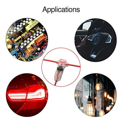 CESFONJER 10 PCSワイヤコネクタ1ピン1ウェイ低電圧ユニバーサルコンパクトワイヤTタイプコネクタ20/22 AWGケーブル（Tタイ |  | 08