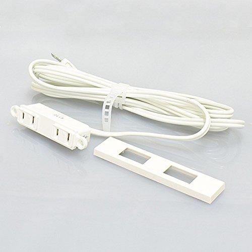 NOATEKノアテック ノア 家具用コンセント（什器用） 2ヶ口コンセント 白 VFFコード2m ネジ止め式 1500Wまで NC-1506ネジ |  | 02