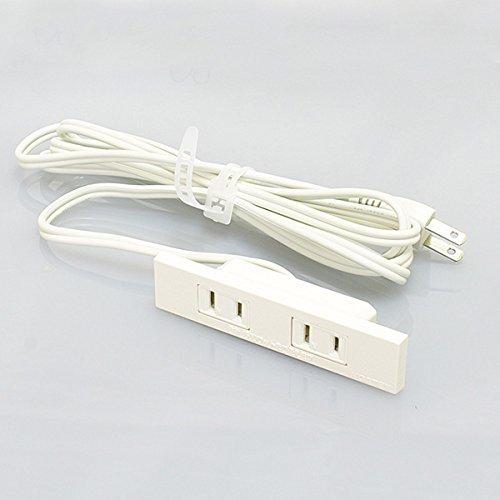 NOATEKノアテック ノア 家具用コンセント（什器用） 2ヶ口コンセント 白 VFFコード2m ネジ止め式 1500Wまで NC-1506ネジ |  | 03