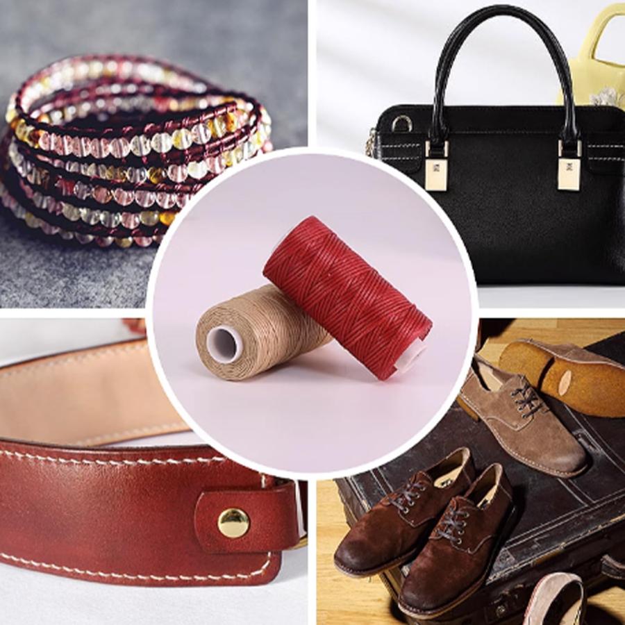 aninkao 蝋引き糸 ロウビキ糸 12色 ワックスコード 直径0.8mm 長さ30ｍ レザークラフト 糸 手縫い 編み 手芸 紐 DIY 糸 |  | 07