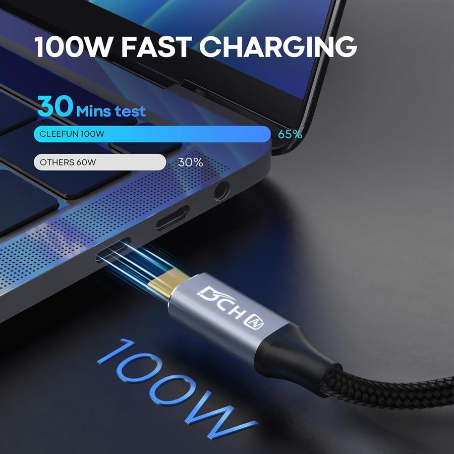 DCHAV USB Type-C 延長 ケーブル 2m PD 100W 20V 5A 超急速充電 4K 60Hz 映像出力 USB C メス U |  | 02