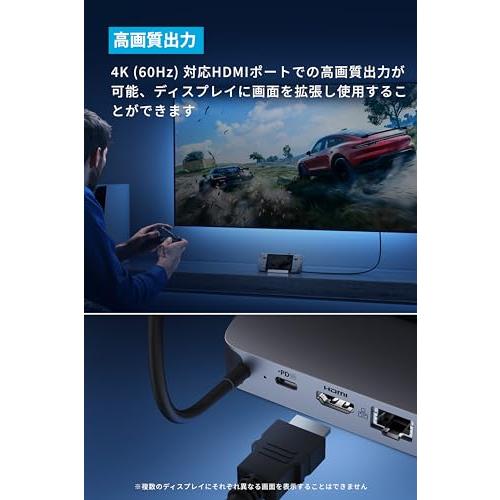 Anker USB-C ハブ 6-in-1 For Game Console Steam Deck 高速データ転送 最大100W充電 USB P |  | 02