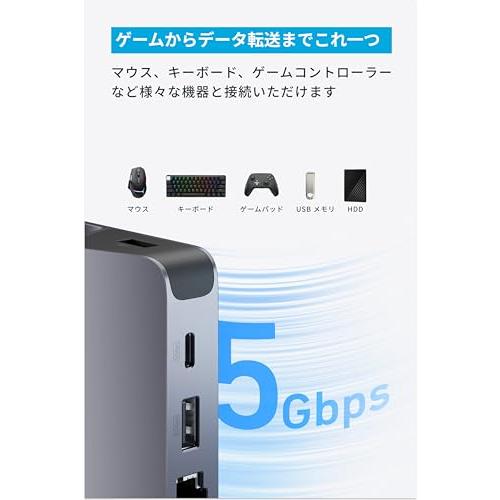 Anker USB-C ハブ 6-in-1 For Game Console Steam Deck 高速データ転送 最大100W充電 USB P |  | 04