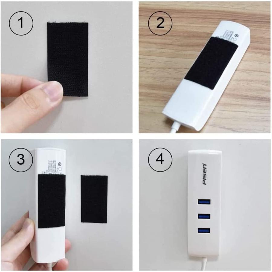 面ファスナー 両面テープ付き ベルクロ 強力 粘着力強い オス メス 防水 耐熱 DIY用 網戸用 車用 業務用 工業用 幅2cm 長さ5m ブ |  | 04