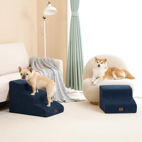 EHEYCIGA 犬階段 3段 ネイビー ペットステップ ドッグステップ ペット階段 犬用階段 滑り止め付き 洗える カバー取り外し（3段，ネイ |  | 06