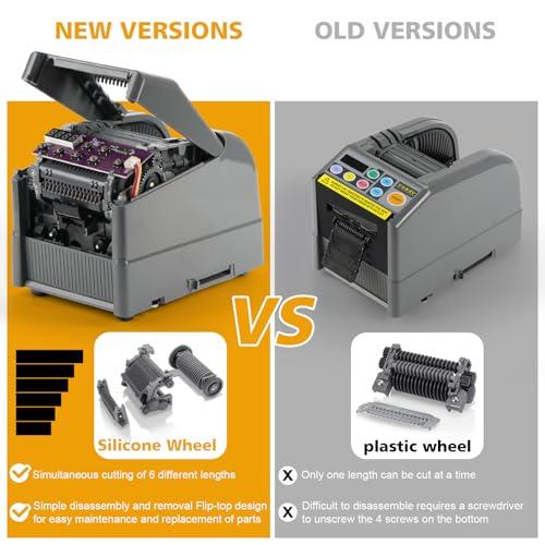 YUZSU 2025 電動テープカッター 、スマート自動テープディスペンサー、幅6-60 mm、長さ5-999 mm 透明および両面テープスプー |  | 01