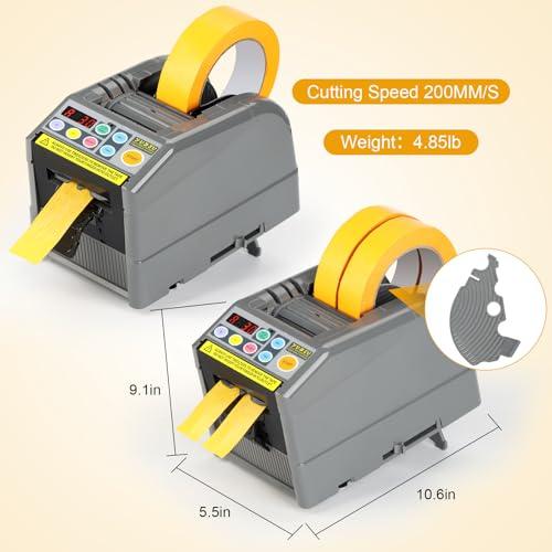 YUZSU 2025 電動テープカッター 、スマート自動テープディスペンサー、幅6-60 mm、長さ5-999 mm 透明および両面テープスプー |  | 02