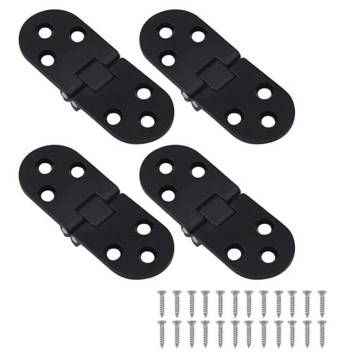 RICISUNG テーブルヒンジ 4個入り 折り畳みヒンジ 蝶番 折りたたみヒンジ 家具ヒンジ ドアヒンジ 家具固定補修金具用 耐腐食性 耐摩耗 | 