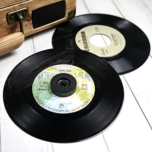 7インチ ドーナツ盤アダプター EPレコード用アダプター レコードアクセサリー 45回転 アルミ 黒 |  | 02