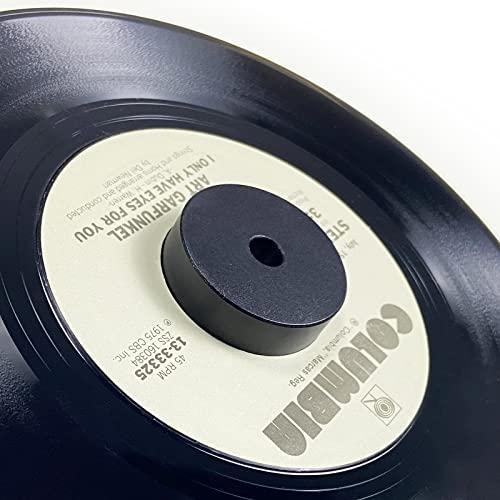 7インチ ドーナツ盤アダプター EPレコード用アダプター レコードアクセサリー 45回転 アルミ 黒 |  | 04