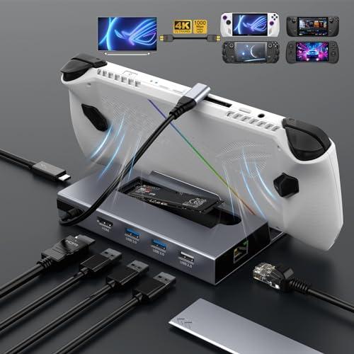 2024新設計ROG Ally X/Legion Go/Steam Deck OLEDドック 7-IN-1 USB-C