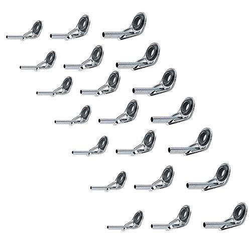 トップガイド ロッドガイドステレンス 釣り竿穂先 交換 修理キットパイプサイズ 0.9mm、1.2mm、1.4mm 21個セット | 