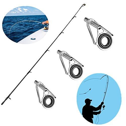 トップガイド ロッドガイドステレンス 釣り竿穂先 交換 修理キットパイプサイズ 0.9mm、1.2mm、1.4mm 21個セット |  | 03