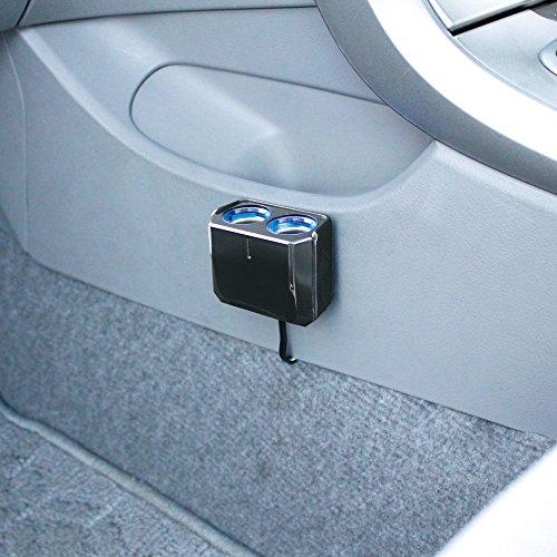 槌屋ヤックTsuchiya Yac 車内用品 ソケット分配器 リングライトソケット ツインセパレート 2連 ブラック コード長1m PZ-736 |  | 01