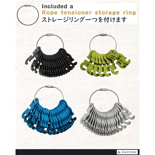 自在金具 20個入 アルミ合金ロープテンショナーキャンプテントガイラインコードアジャスターキャンプ用品、ハイキング、リュックサック用キャンプギア |  | 03