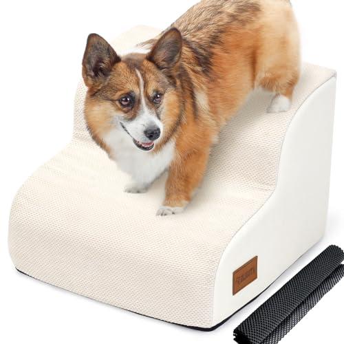 犬用ステップ 2段 ドッグステップ 犬用スロープ 犬用踏み台 犬用階段 小型犬 室内犬 高齢犬 滑り止めマット付き カバー取り外し 洗える 手持 | 