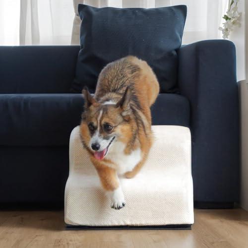 犬用ステップ 2段 ドッグステップ 犬用スロープ 犬用踏み台 犬用階段 小型犬 室内犬 高齢犬 滑り止めマット付き カバー取り外し 洗える 手持 |  | 06