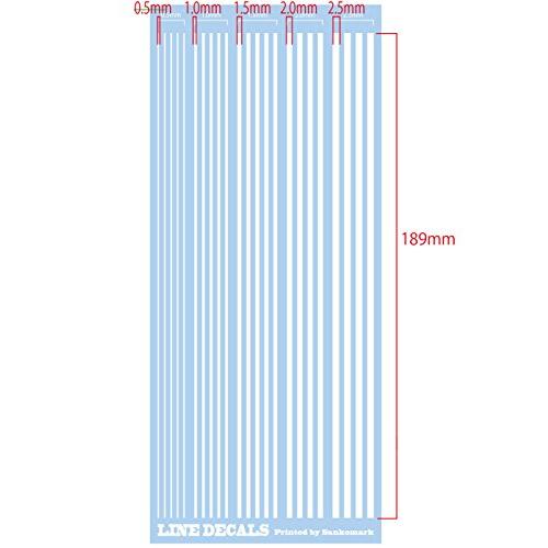 サンコーマーク工業 レプトジーダ プラモデル用 水転写 ライン デカール 白 9×21cm G-09 |  | 02