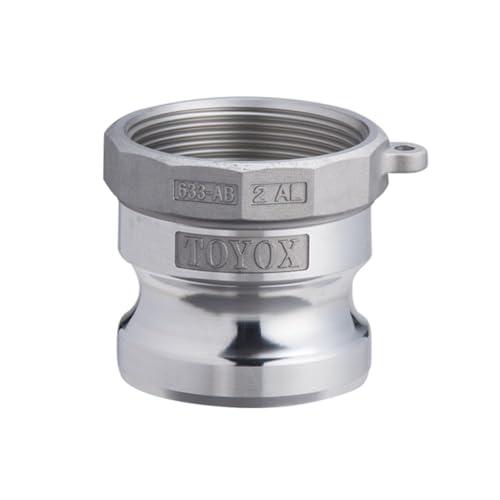 トヨックスTOYOX カムロック アダプター メネジ 633-AB-3/4-AL 工場設備配管・各種機械組込用 3/4インチ アルミ合金 | 