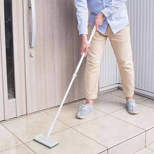 アズマ工業Azuma Industrial 玄関タイルブラッシングスポンジF 伸縮柄 本体 ライトグレー 玄関掃除 ベランダ掃除 全長約68~1 |  | 02