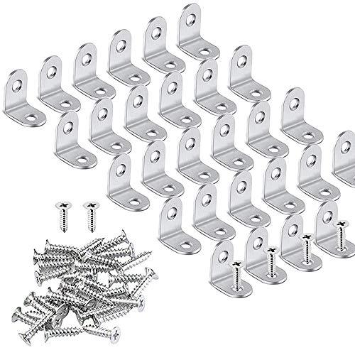 ＡｉｂｂｏｙｉL字金具 28個 アングルブラケット ステンレス製 l字金具 20*20*16mm 補強金具 コーナーブレース 接合金具 58個ネ | 