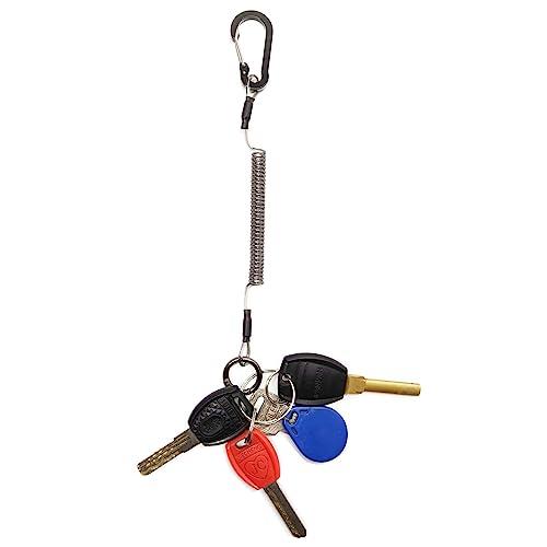 JOLIRSBOX カールコードストラップ ステンレスワイヤ 強力 コイルストラップ 伸びる カラビナ スマホ 携帯 定期 落下・盗難・紛失防止 |  | 04