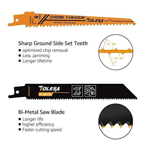 TOLESA レシプロソー替刃 バイメタル レシプロソーブレード 金属＆木工