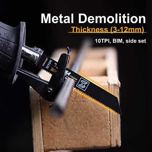 TOLESA レシプロソー替刃 バイメタル レシプロソーブレード 金属＆木工 枝打ち セーバーソーブレード 替え刃セット 収納ケース付き 10本 |  | 05