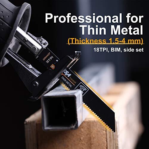 TOLESA レシプロソー替刃 バイメタル レシプロソーブレード 金属＆木工 枝打ち セーバーソーブレード 替え刃セット 収納ケース付き 10本 |  | 06