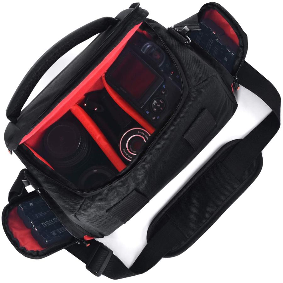 FOSOTO 一眼レフ カメラバッグ 大容量 肩掛け ミラーレス一眼カメラ レンズ収納可能 カメラケース |  | 02