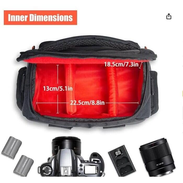 FOSOTO 一眼レフ カメラバッグ 大容量 肩掛け ミラーレス一眼カメラ レンズ収納可能 カメラケース |  | 08