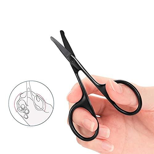 3.7inch 部分ケアハサミ 丸い先端 曲がった刃 ステンレス製 ペット用ハサミ 細かい作業に最適 |  | 03