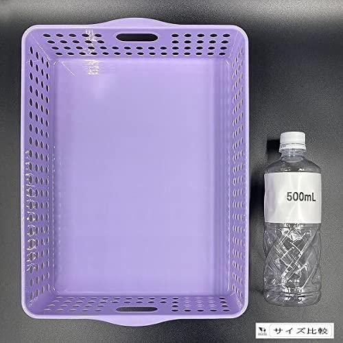ストックバスケット A4サイズ収納可 ライトパープル 26.4×35.3×高8.1cm |  | 02