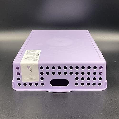 ストックバスケット A4サイズ収納可 ライトパープル 26.4×35.3×高8.1cm |  | 04