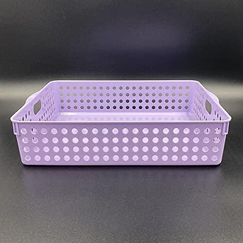 ストックバスケット A4サイズ収納可 ライトパープル 26.4×35.3×高8.1cm |  | 05