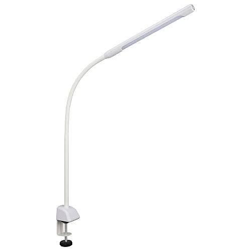オーム電機 LEDクランプライト 3段階調光 ホワイト デスクスタンド デスクライト デスクランプ 明るさ調節 OAL-LD42AG-W 06- | 