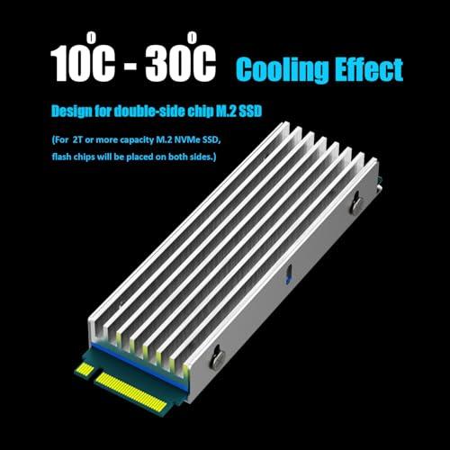 GLOTRENDS M.2ヒートシンク、片面/両面チップM.2 SSD用M.2ネジとサーマルパッド、PC/PS5/PS5スリムインストール用（2 |  | 01