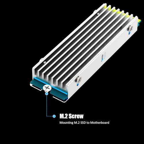 GLOTRENDS M.2ヒートシンク、片面/両面チップM.2 SSD用M.2ネジとサーマルパッド、PC/PS5/PS5スリムインストール用（2 |  | 03