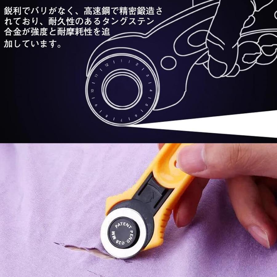 LOYELEY ロータリー カッター替刃 直径45ｍｍの円形刃 目盛りつく 10枚セット マルカッター円形ブレード ミシン目刃 手芸 不織布等の |  | 02