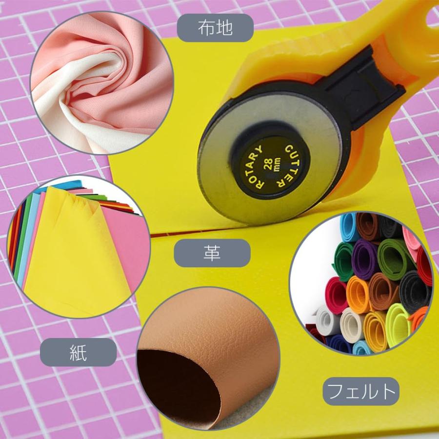 LOYELEY ロータリー カッター替刃 直径45ｍｍの円形刃 目盛りつく 10枚セット マルカッター円形ブレード ミシン目刃 手芸 不織布等の |  | 06