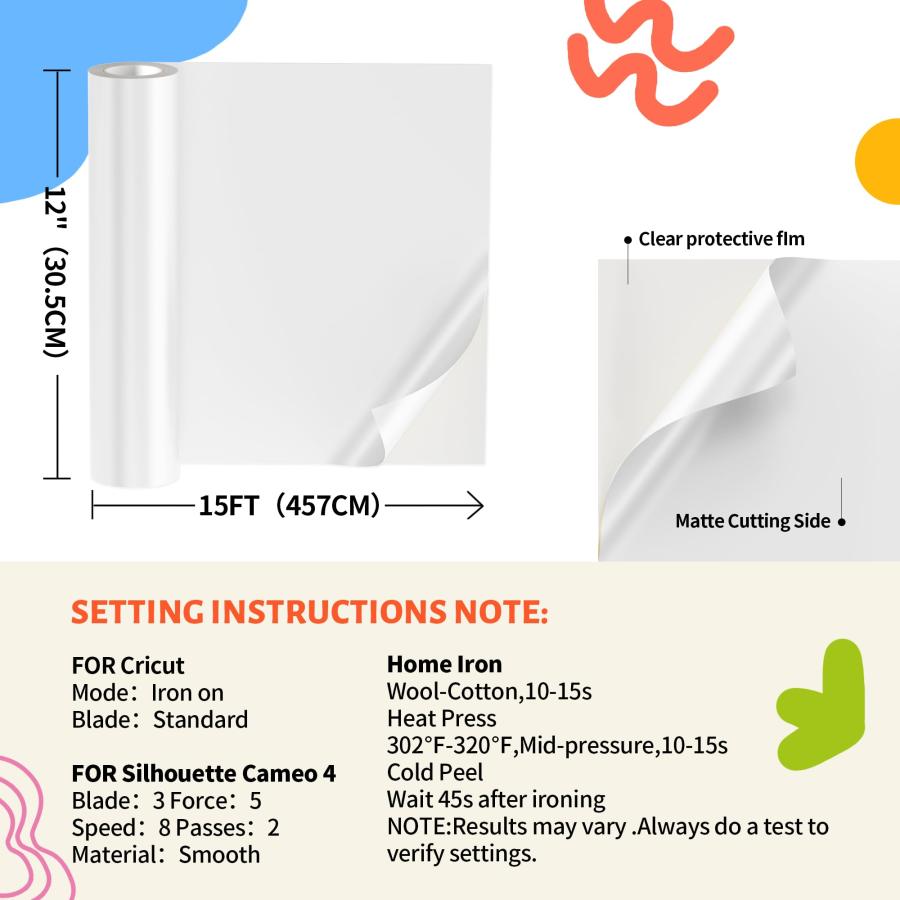 JAVIGA アイロンプリントシート 熱転写シート PU素材DIY用 約30cm