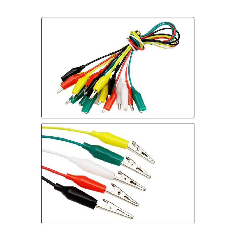 YINKE ワニ口クリップ テストリードセット アリゲータークリップテストリード スタンプ ジャンパ ワイヤ 回路 接続 実験用 ダブルエンドク |  | 05